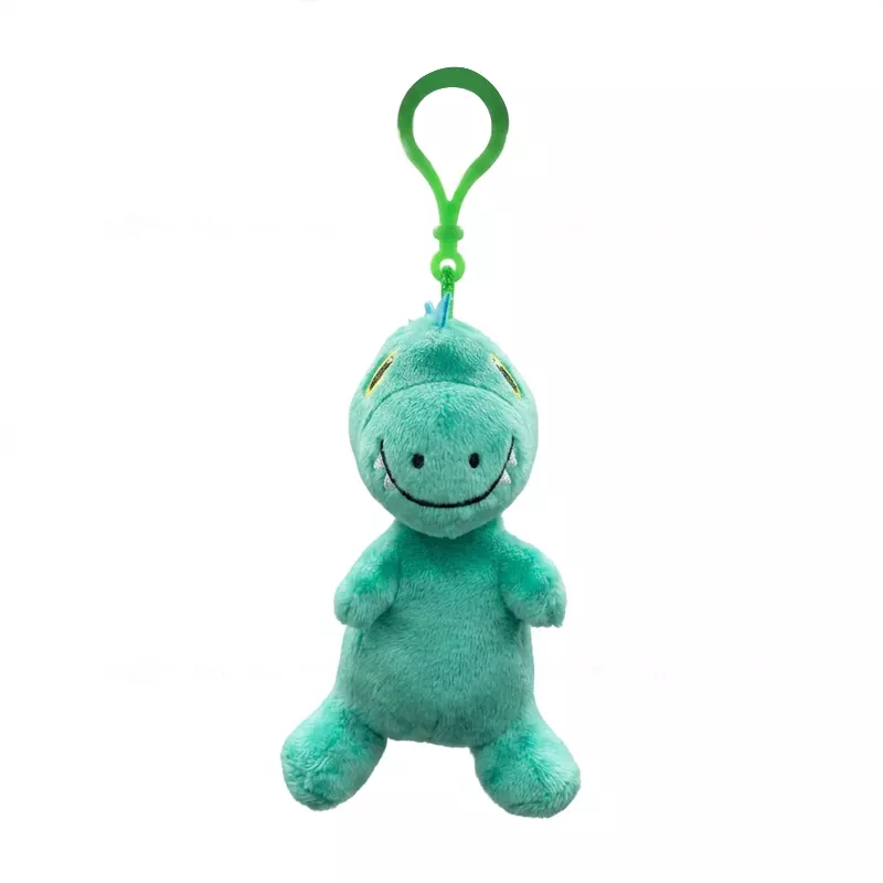 Schattige dinosaurus pluche sleutelhanger