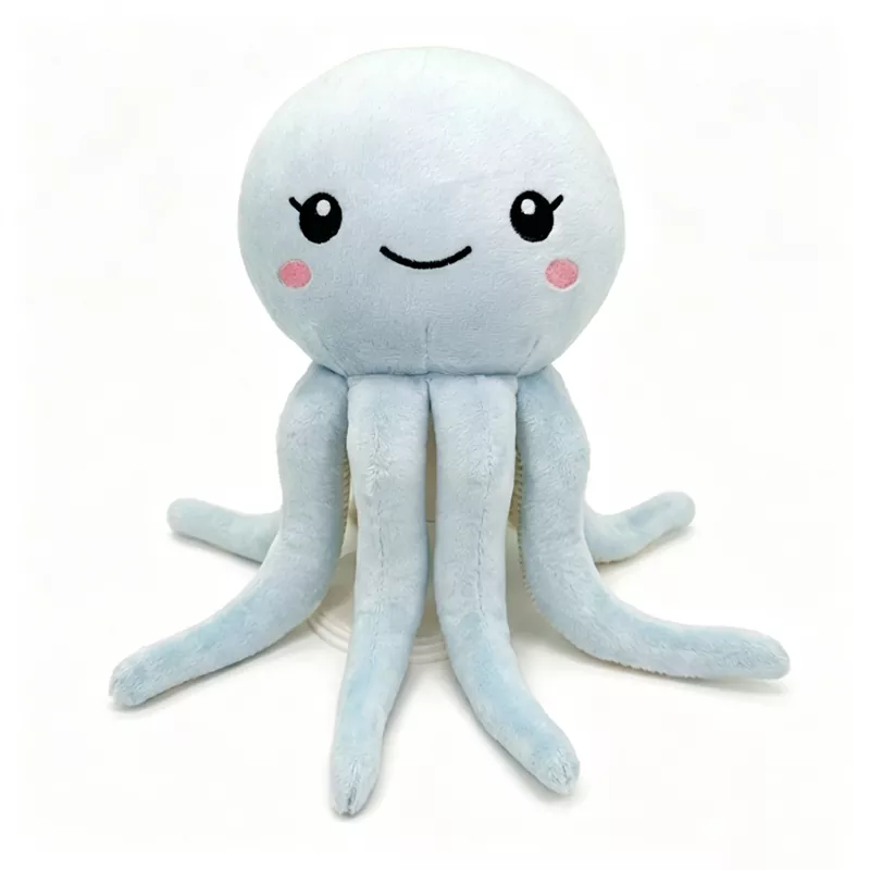 Schattige baby blauwe octopus knuffel