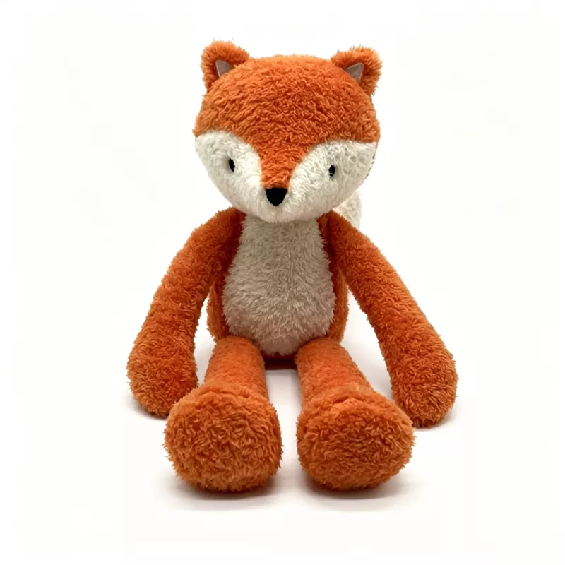 Knuffel met lange poten en diervormige vos